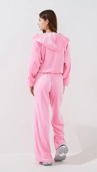 Купить Спортивные штаны палаццо однотонные женские LAWA K-WBC02304 XL Розовый Артикул: 2000999447525 Фото №5