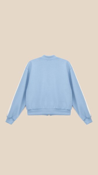 Купити Спортивний костюм бомбер+штани для дівчинки LAWA P-GB02345 140 см Блакитно-молочний Артикул: 2000999542565 Фото №13
