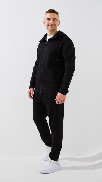 Купить Спортивный костюм мужской GENUA G01208-0002 XL Черный Артикул: 2000999469497 Фото №1