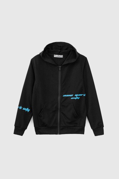 Купити Спортивний костюм (кофта+штани) для хлопчика XHZ-0599 176 см Чорно-блакитний (2000990733047D) Артикул: 2000990733047 Фото №8