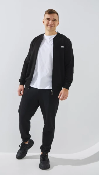 Купить Спортивные штаны однотонные мужские GENUA 2308 3XL Черный Артикул: 2000990748799 Фото №3