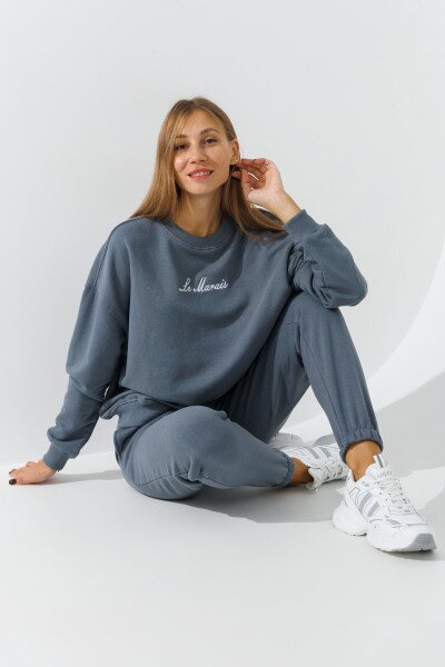 Купить Спортивный костюм однотонный женский On me Onme-21-K XS Графитовый (2000990804839D) Артикул: 2000990804839 Фото №6