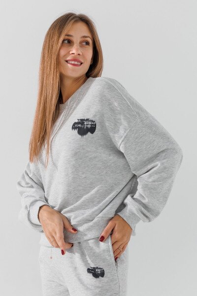 Купить Спортивный костюм женский On me Onme-13 XS Светло-серый Артикул: 2000990808059 Фото №3