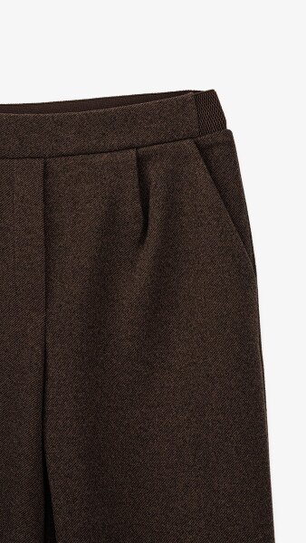 Купить Брюки MOM однотонные женские On me 2221 S Темно-коричневый Артикул: 2000990894243 Фото №8