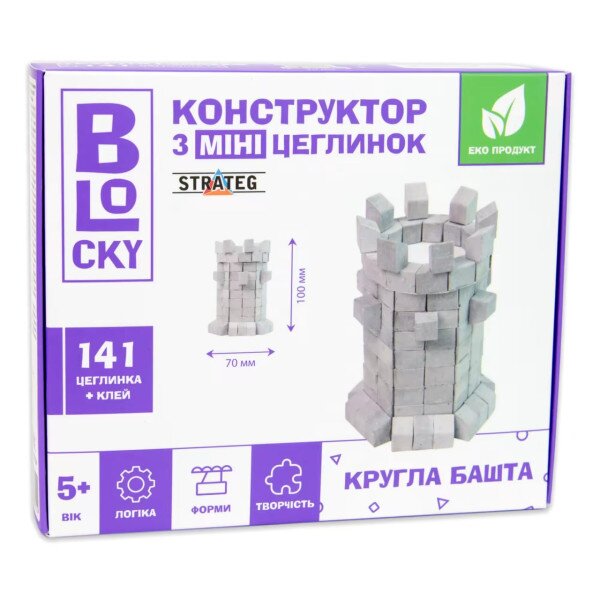 Купить Строительный набор для творчества из мини-кирпичиков Круглая башня Strateg 31024 (4823113864514) Артикул: 4823113864514 Фото №1