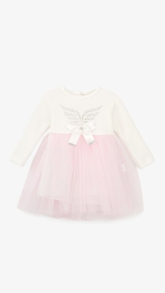 Купить Платье для девочки Mini Papi 9544 74 см Розовый Артикул: 2000999350276 Фото №1