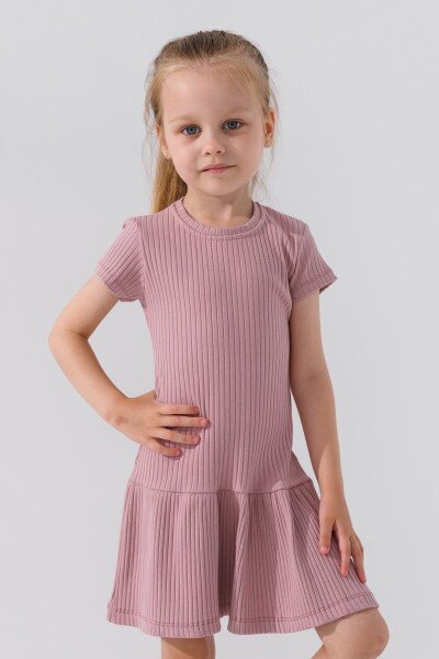 Купить Платье однотонное для девочки Ecrin 5375 110 см Капучино (2000990643858S) Артикул: 2000990643858 Фото №2