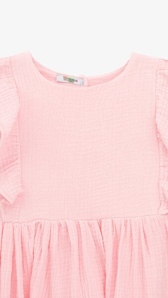 Купить Платье однотонное для девочки Aura Style 5006-1 104 см Розовый Артикул: 2000999546778 Фото №7