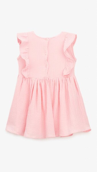 Купить Платье однотонное для девочки Aura Style 5006-1 104 см Розовый Артикул: 2000999546778 Фото №8