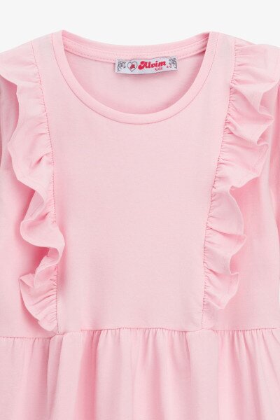 Купити Сукня однотонна для дівчинки Aura Style 726-1 92 см Рожевий Артикул: 2000990944511 Фото №2