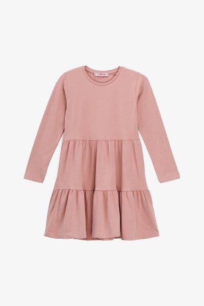 Купити Сукня однотонна для дівчинки Aura Style 727-1 116 см Темно-пудровий Артикул: 2000990944573 Фото №1