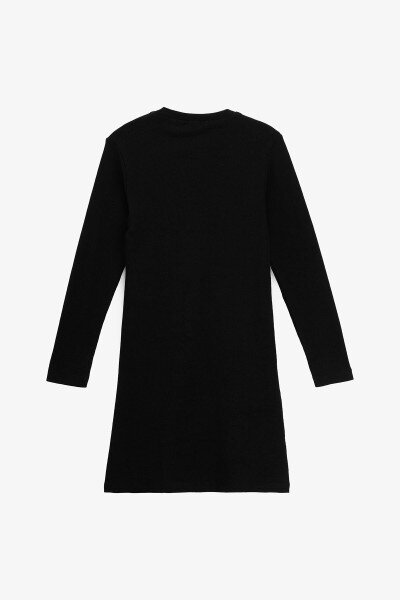 Купить Платье однотонное для девочки Aura Style 729-2 128 см Черный Артикул: 2000990944764 Фото №4