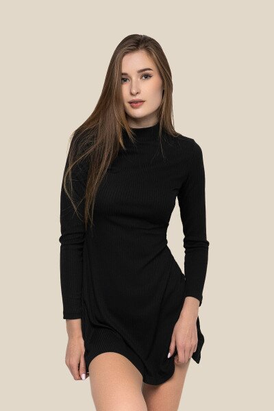 Купить Платье однотонное женское LAWA WTC02350 S Черный (NY) Артикул: 2000990247193 Фото №1