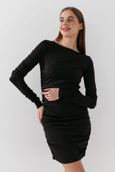 Купити Сукня однотонна жіноча LAWA WTC02427 L Чорний Артикул: 2000990927446 Фото №1