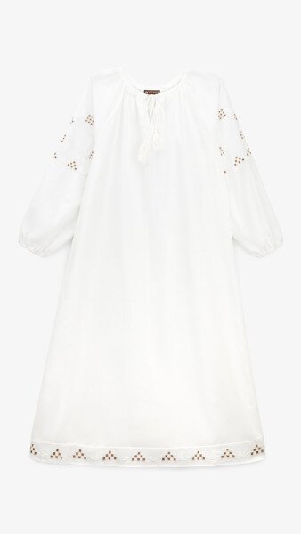Купить Платье однотонное женское GENUA G01104-0016 XL Белый Артикул: 2000999449482 Фото №7