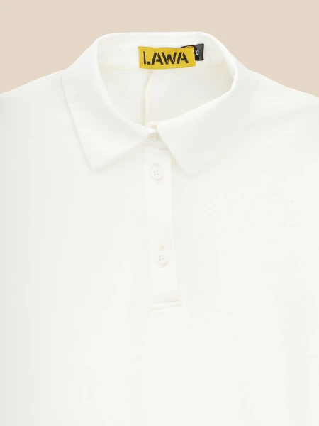 Купить Платье-поло однотонное женское LAWA WTC02496 XS Молочный Артикул: 2000999610080 Фото №7
