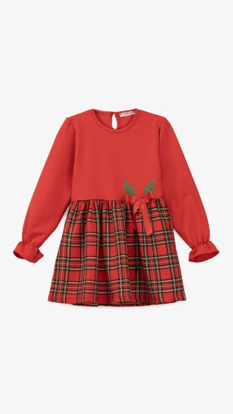Купить Платье праздничное с принтом для девочки Aura Style 1082 92 см Красный Артикул: 2000999331008 Фото №7