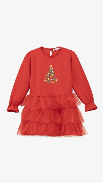Купить Платье праздничное с принтом для девочки Aura Style 1083 92 см Красный Артикул: 2000999330896 Фото №8