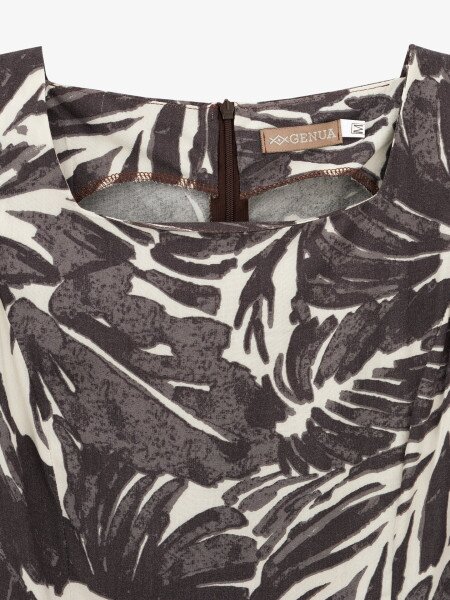 Купить Платье с узором женское GENUA G01125-0003 S Коричневый Артикул: 2000999484513 Фото №2