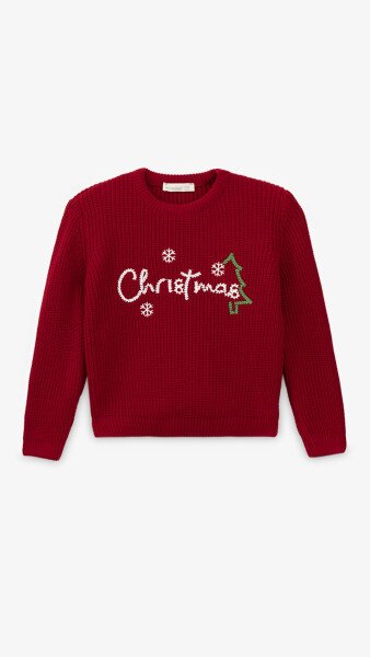 Купить Свитер с принтом для девочки Erceylan LN2504 Christmas 92 см Красный Артикул: 2000999324291 Фото №6
