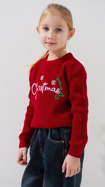 Купить Свитер с принтом для девочки Erceylan LN2504 Christmas 92 см Красный Артикул: 2000999324291 Фото №3