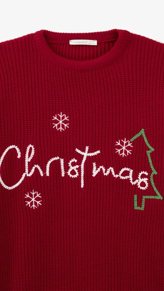 Купить Свитер с принтом для девочки Erceylan LN25204 Christmas 152 см Красный Артикул: 2000999324536 Фото №8