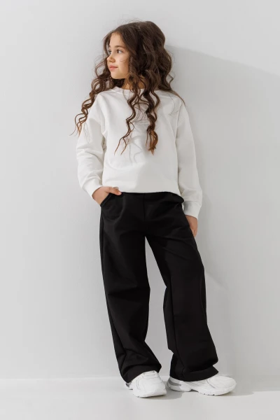 Свитшот однотонный унисекс First Kids 0069 116 см Молочный  Фото №1