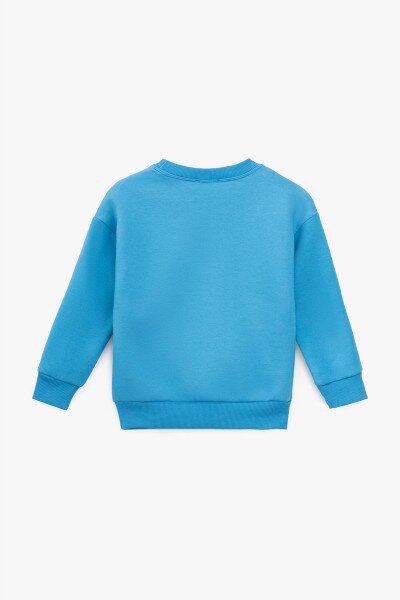 Купить Свитшот однотонный детский First Kids 3565 104 см Голубой Артикул: 2000990828477 Фото №4