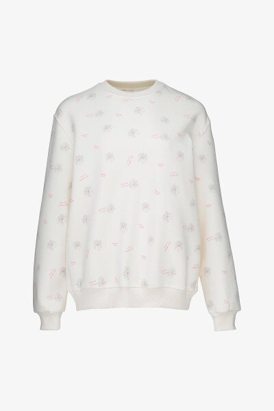 Купить Свитшот с узором женский On me Onme-29 2XL Молочный Артикул: 2000990783653 Фото №7
