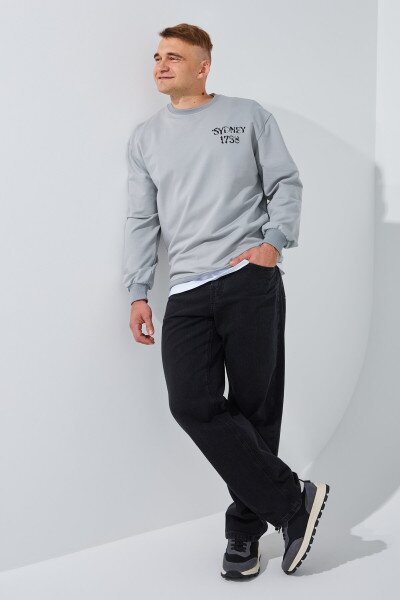 Купить Свитшот с принтом мужской LAWA P-MB02326 XL Светло-серый Артикул: 2000991067097 Фото №6