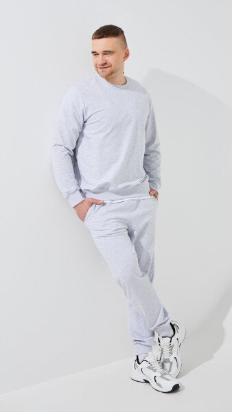 Купить Свитшот однотонный мужской GENUA G01217-0004 3XL Серый Артикул: 2000999473555 Фото №5