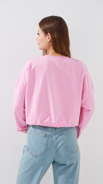 Купить Свитшот однотонный женский LAWA WBC02460 XS Розовый Артикул: 2000999539633 Фото №5