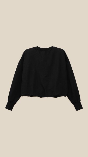 Купить Свитшот однотонный женский LAWA WTC02474 XS Черный Артикул: 2000999427633 Фото №10