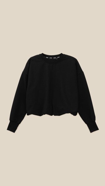 Купить Свитшот однотонный женский LAWA WTC02474 XS Черный Артикул: 2000999427633 Фото №7