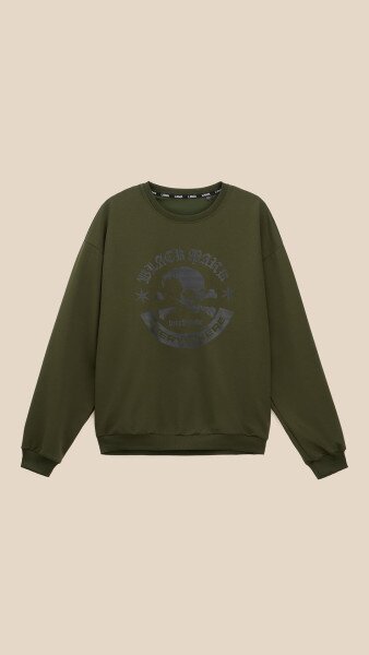 Купить Свитшот с принтом мужской LAWA P-MB02370 S Оливковый Артикул: 2000999563119 Фото №6