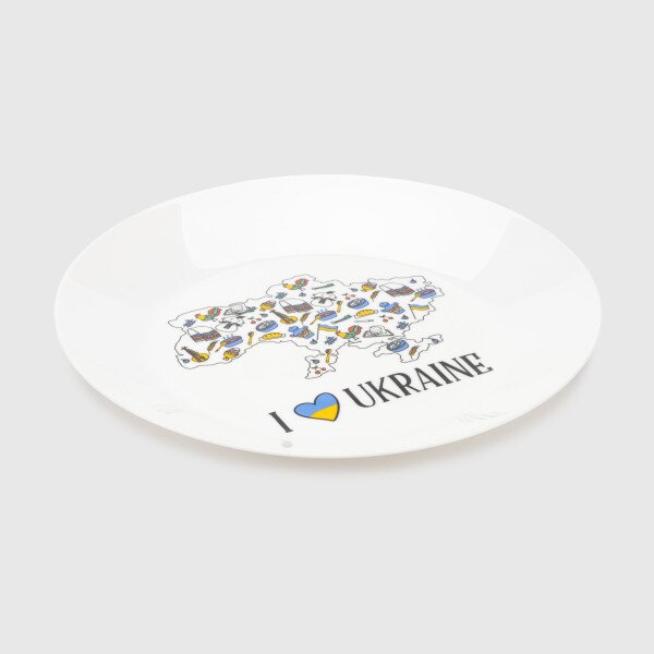 Купити Тарілка в подарунковій упаковці 1219 I Love Ukraine 25 см Різнокольоровий (2000989976226) Артикул: 2000989976226 Фото №3