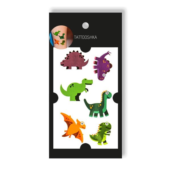 Купить Тату Tattooshka "Фиолетовые динозаврики" WS-067 (5805800010939) Артикул: 5805800010939 Фото №2