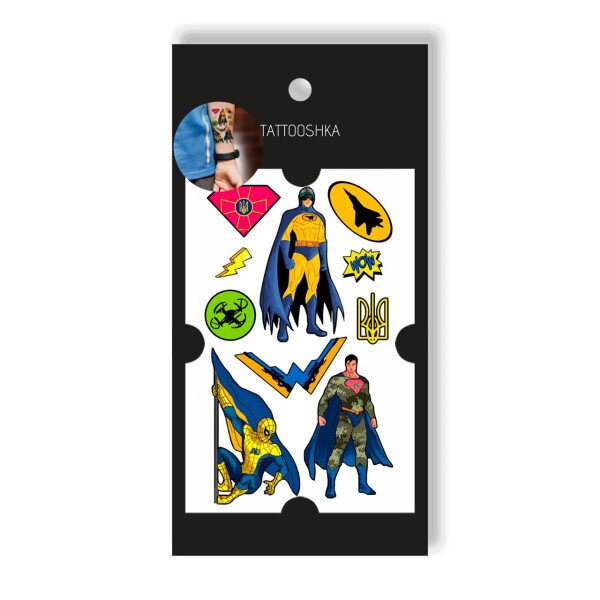 Купить Тату Tattooshka "Супергерои мини" L-60 (4825800010167) Артикул: 4825800010167 Фото №1