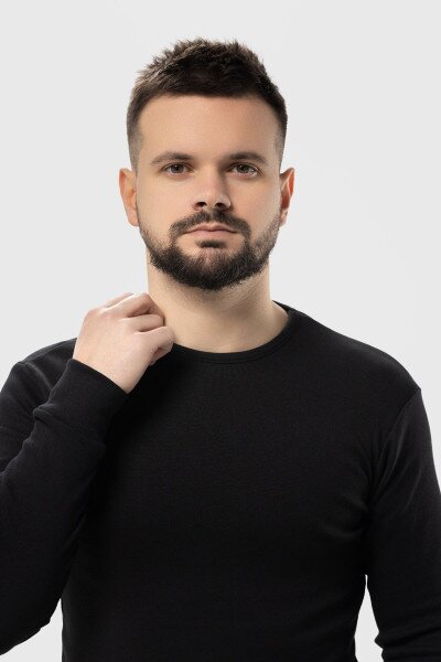 Купити Термоджемпер чоловічий ДЖ150 S Чорний (2000990279798W) Артикул: 2000990279798 Фото №2