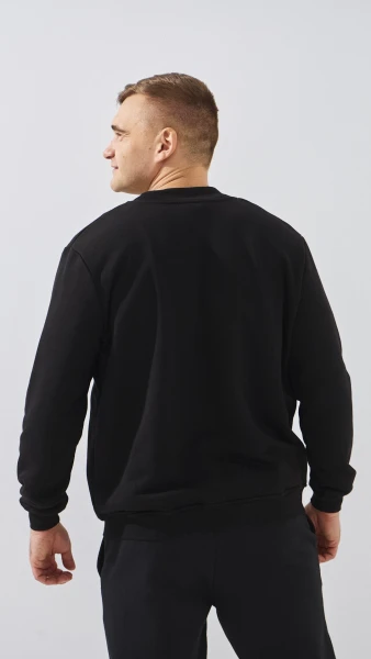 Купить Толстовка однотонная мужская GENUA 6898 2XL Черный Артикул: 2000999357855 Фото №5