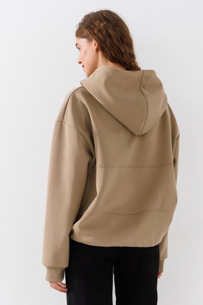 Купить Толстовка однотонная женская 24-103 4XL Оливковый Артикул: 2000990652591 Фото №5
