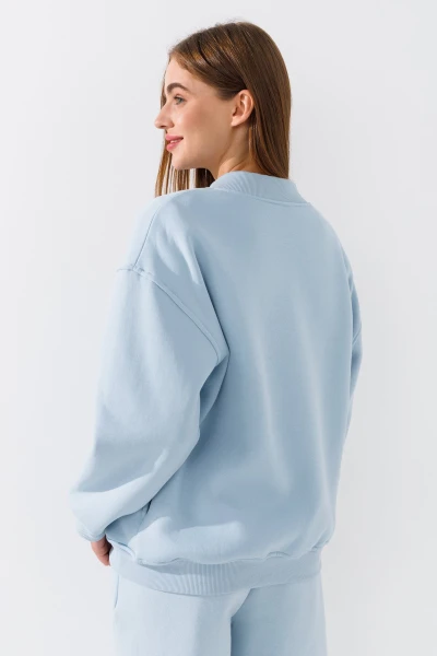 Купить Толстовка однотонная женская Crep 3093-K M Голубой Артикул: 2000990776105 Фото №5