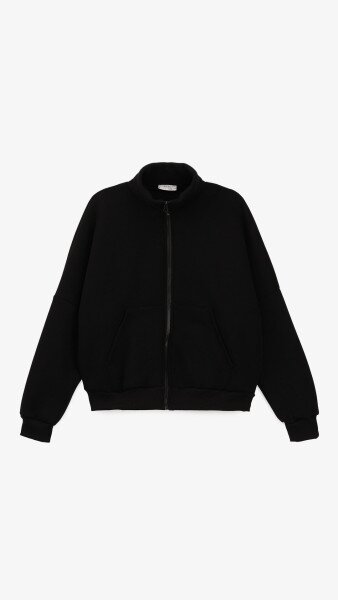 Купить Толстовка однотонная женская On me 291 52 Черный Артикул: 2000999349447 Фото №8
