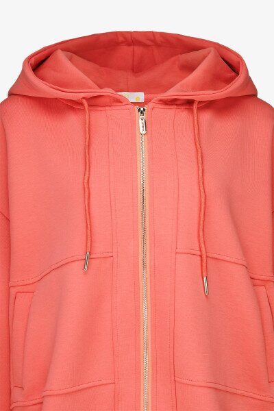 Купить Толстовка однотонная женская 24-103 4XL Терракотовый Артикул: 2000990652669 Фото №8