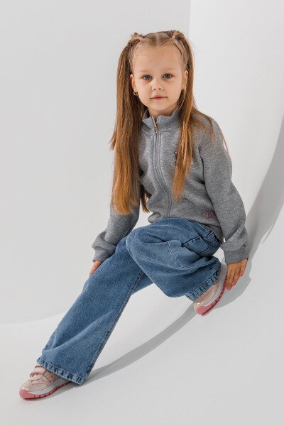 Купить Толстовка с принтом для девочки Baby Show 14355 92 см Серый Артикул: 2000990796103 Фото №3