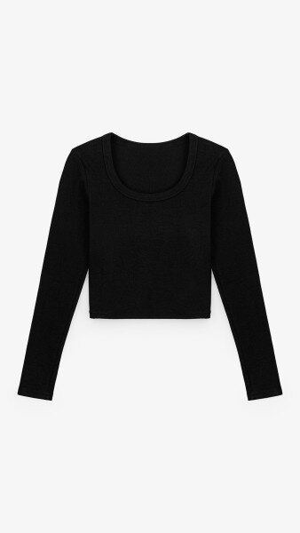 Купить Топ однотонный женский Bclothing 8854 L Черный Артикул: 2000999178672 Фото №7