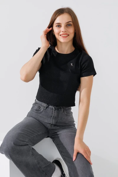 Купить Топ однотонный женский 308 One Size Черный (2000990508515S) Артикул: 2000990508515 Фото №1