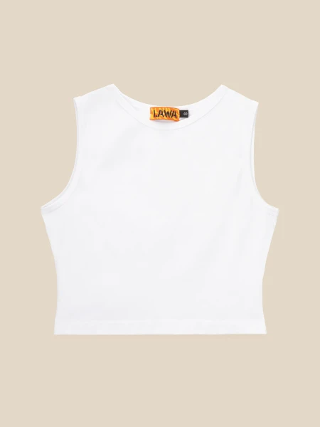 Купить Топ однотонный женский LAWA WBC02380 S Белый Артикул: 2000990547903 Фото №6