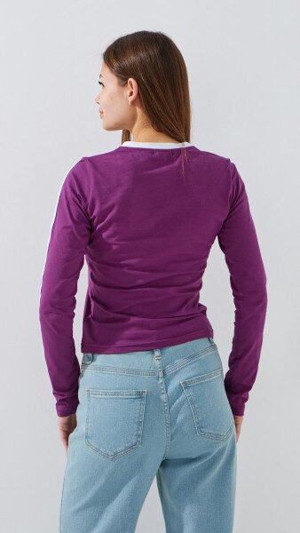Купити Лонгслів жіночий Sunlite Atelier LAWA P-WB02407 XS Сливовий Артикул: 2000999564185 Фото №5