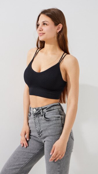 Купити Топ жіночий CY9606 One Size Чорний Артикул: 2000999516986 Фото №2